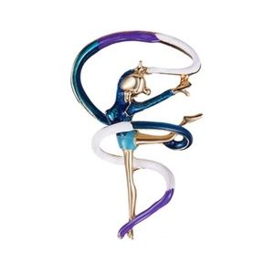 Cute Rhythmic Gymnastics Ribbon Pin Brooch Gift